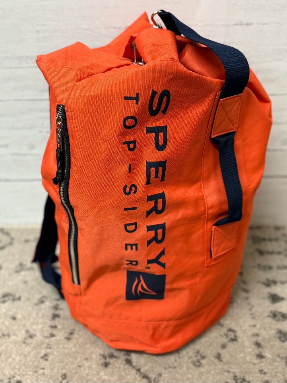 NWT Sperry Top-Sider Orange Canvas Duffle-bag